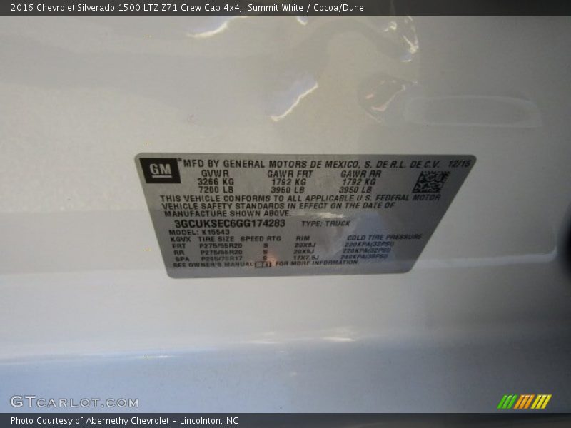 Summit White / Cocoa/Dune 2016 Chevrolet Silverado 1500 LTZ Z71 Crew Cab 4x4