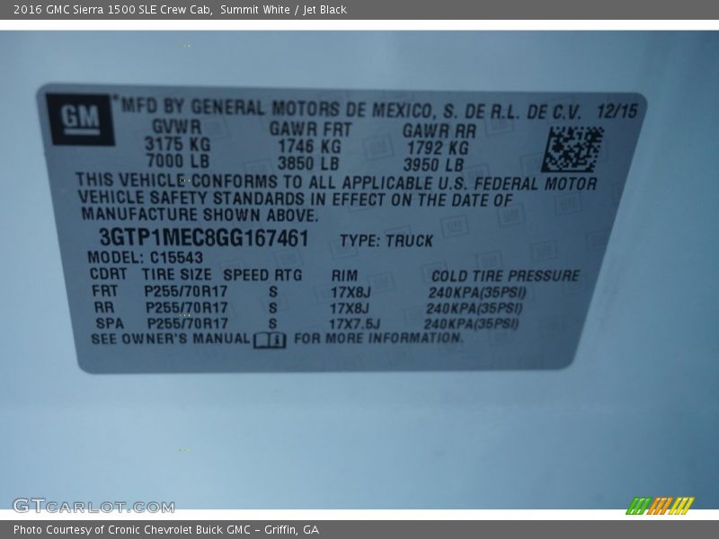 Summit White / Jet Black 2016 GMC Sierra 1500 SLE Crew Cab