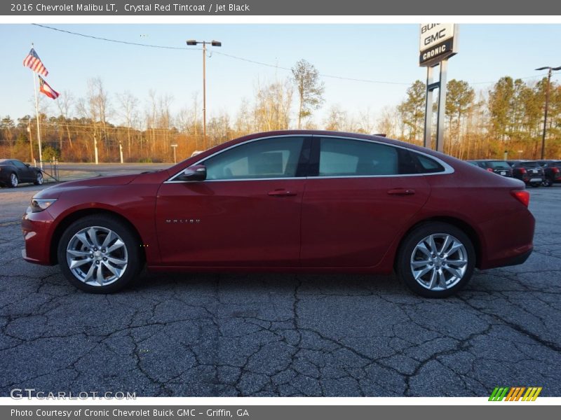 Crystal Red Tintcoat / Jet Black 2016 Chevrolet Malibu LT