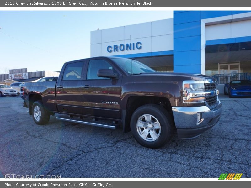 Autumn Bronze Metallic / Jet Black 2016 Chevrolet Silverado 1500 LT Crew Cab