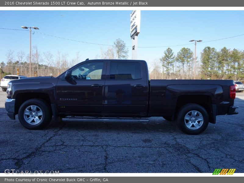 Autumn Bronze Metallic / Jet Black 2016 Chevrolet Silverado 1500 LT Crew Cab