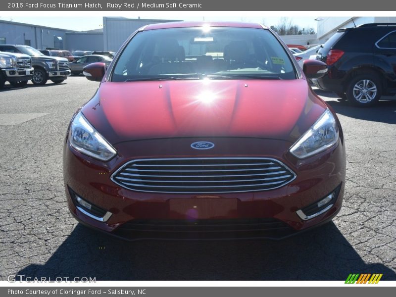 Ruby Red / Medium Soft Ceramic 2016 Ford Focus Titanium Hatch