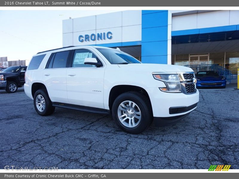 Summit White / Cocoa/Dune 2016 Chevrolet Tahoe LT