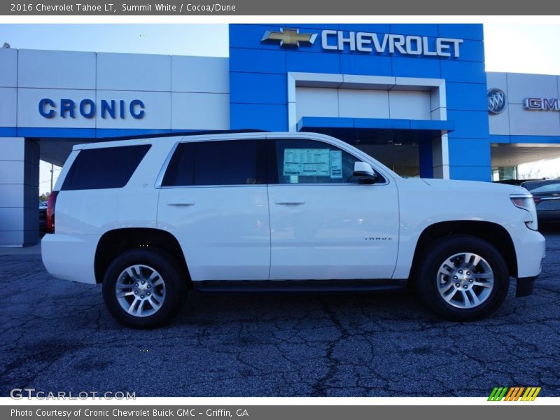Summit White / Cocoa/Dune 2016 Chevrolet Tahoe LT