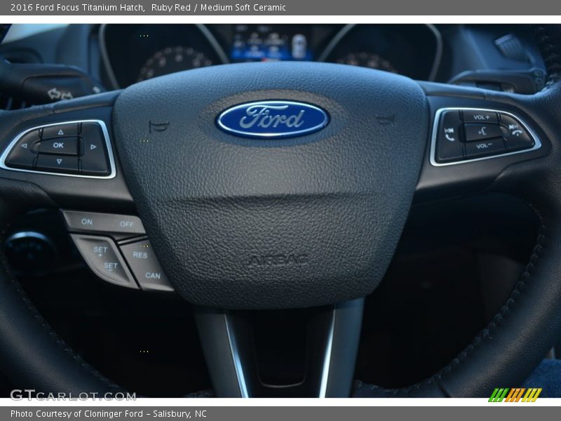 Ruby Red / Medium Soft Ceramic 2016 Ford Focus Titanium Hatch