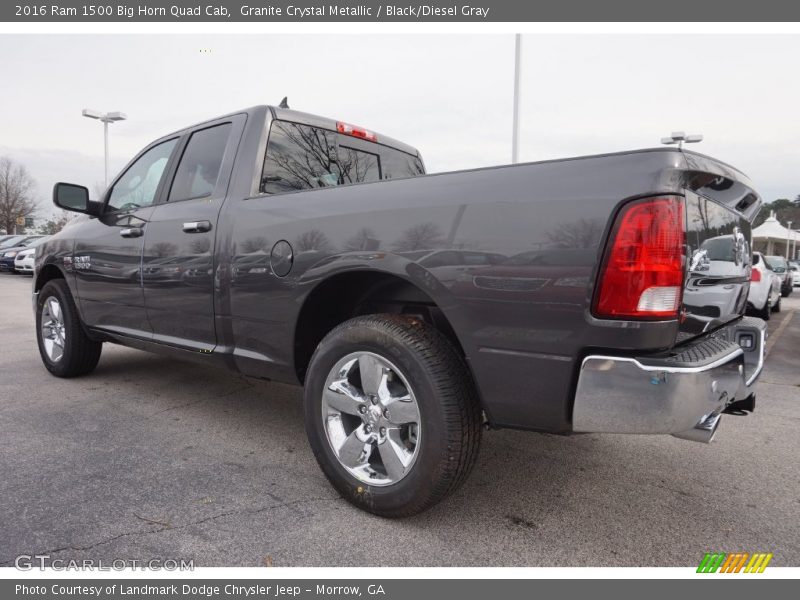 Granite Crystal Metallic / Black/Diesel Gray 2016 Ram 1500 Big Horn Quad Cab