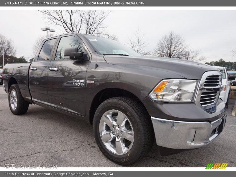 Granite Crystal Metallic / Black/Diesel Gray 2016 Ram 1500 Big Horn Quad Cab