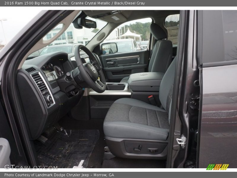 Granite Crystal Metallic / Black/Diesel Gray 2016 Ram 1500 Big Horn Quad Cab