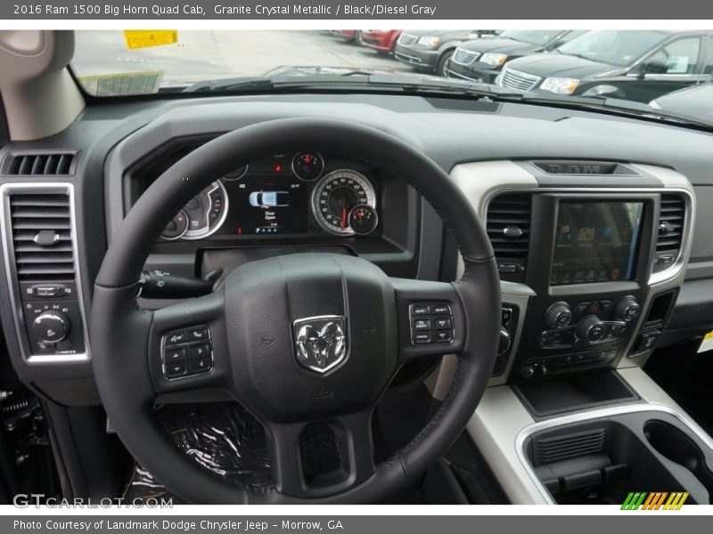 Granite Crystal Metallic / Black/Diesel Gray 2016 Ram 1500 Big Horn Quad Cab