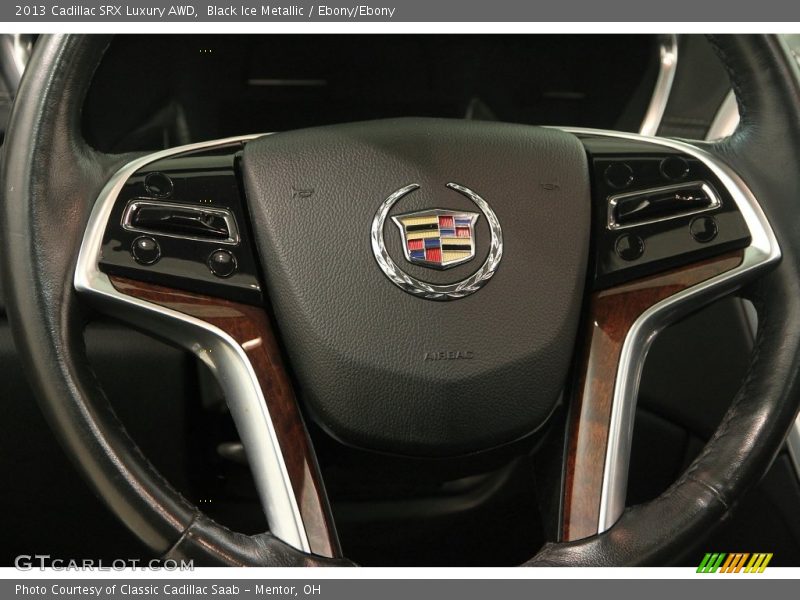 Black Ice Metallic / Ebony/Ebony 2013 Cadillac SRX Luxury AWD