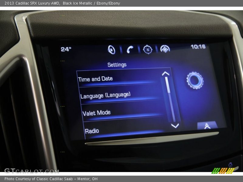 Black Ice Metallic / Ebony/Ebony 2013 Cadillac SRX Luxury AWD