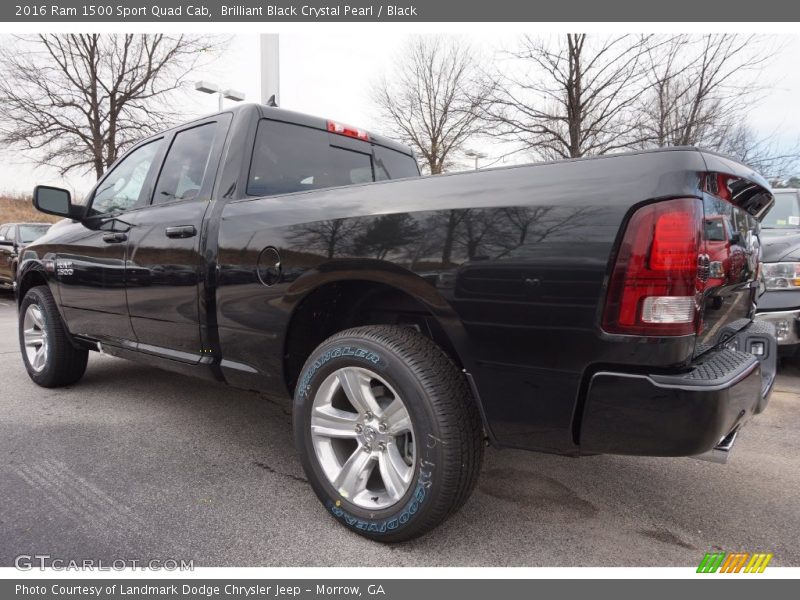 Brilliant Black Crystal Pearl / Black 2016 Ram 1500 Sport Quad Cab