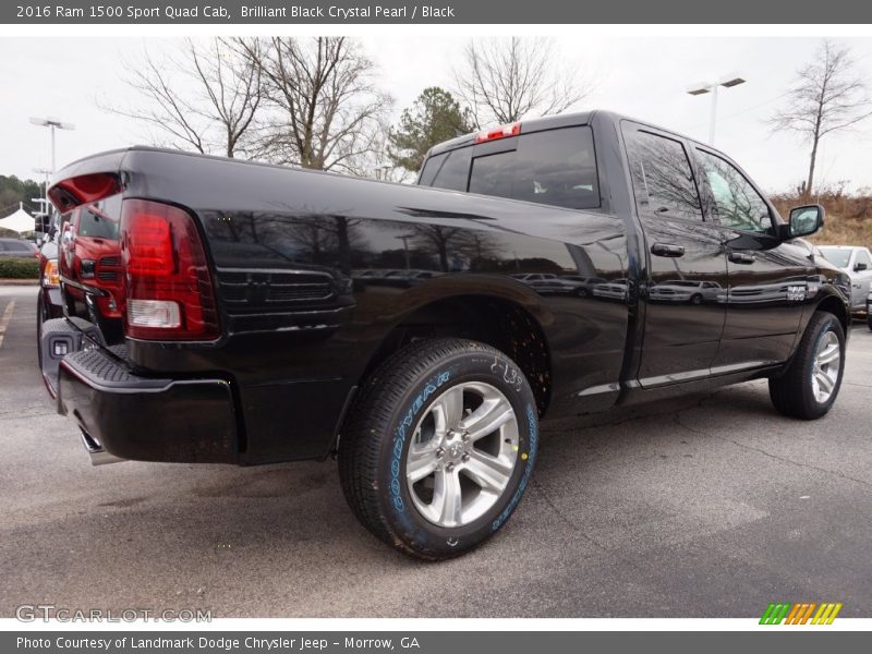 Brilliant Black Crystal Pearl / Black 2016 Ram 1500 Sport Quad Cab