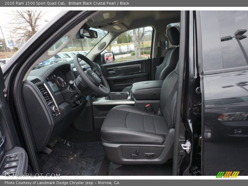 Brilliant Black Crystal Pearl / Black 2016 Ram 1500 Sport Quad Cab