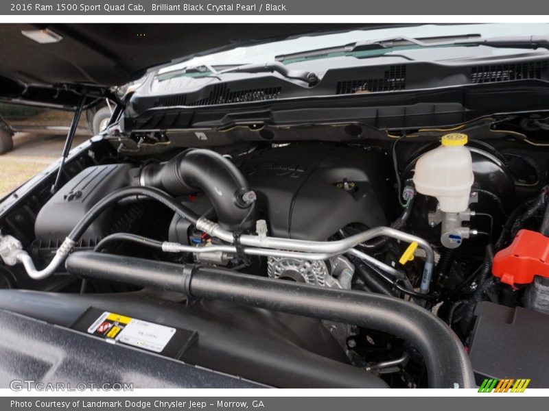 Brilliant Black Crystal Pearl / Black 2016 Ram 1500 Sport Quad Cab