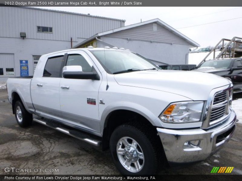 Bright White / Dark Slate 2012 Dodge Ram 2500 HD Laramie Mega Cab 4x4