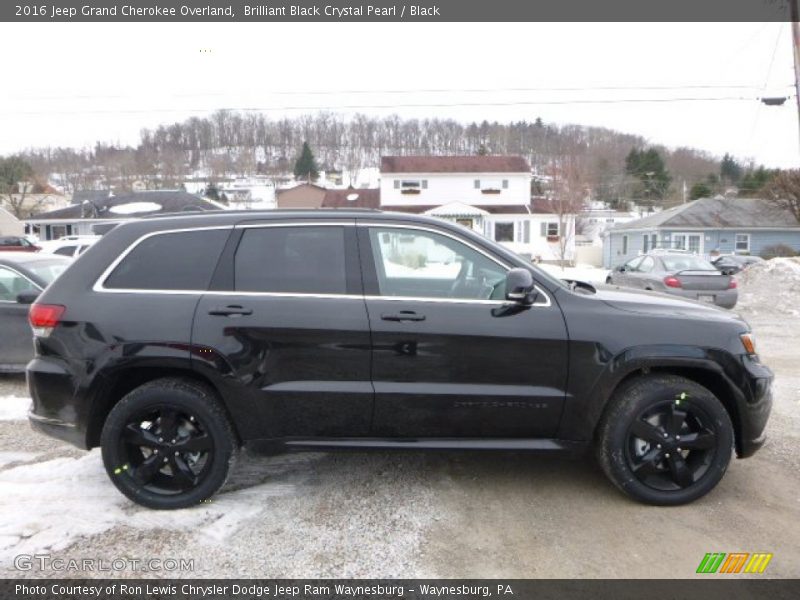 Brilliant Black Crystal Pearl / Black 2016 Jeep Grand Cherokee Overland