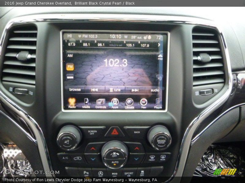 Brilliant Black Crystal Pearl / Black 2016 Jeep Grand Cherokee Overland