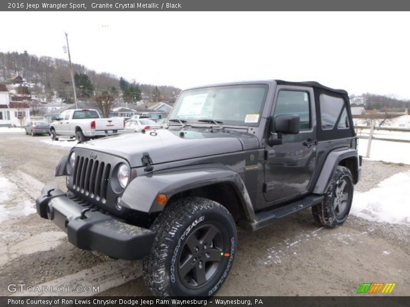 Granite Crystal Metallic / Black 2016 Jeep Wrangler Sport