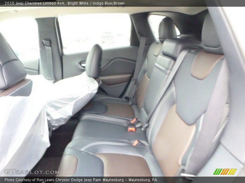 Bright White / Indigo Blue/Brown 2016 Jeep Cherokee Limited 4x4