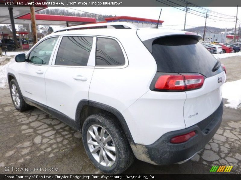 Bright White / Indigo Blue/Brown 2016 Jeep Cherokee Limited 4x4