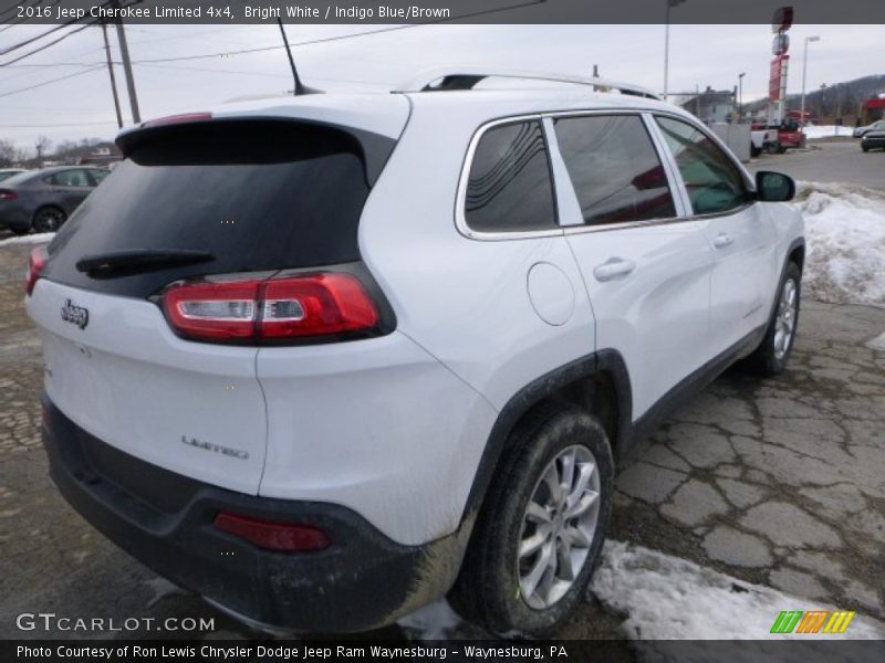 Bright White / Indigo Blue/Brown 2016 Jeep Cherokee Limited 4x4