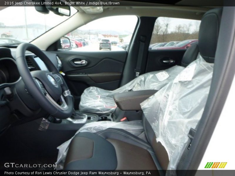 Bright White / Indigo Blue/Brown 2016 Jeep Cherokee Limited 4x4