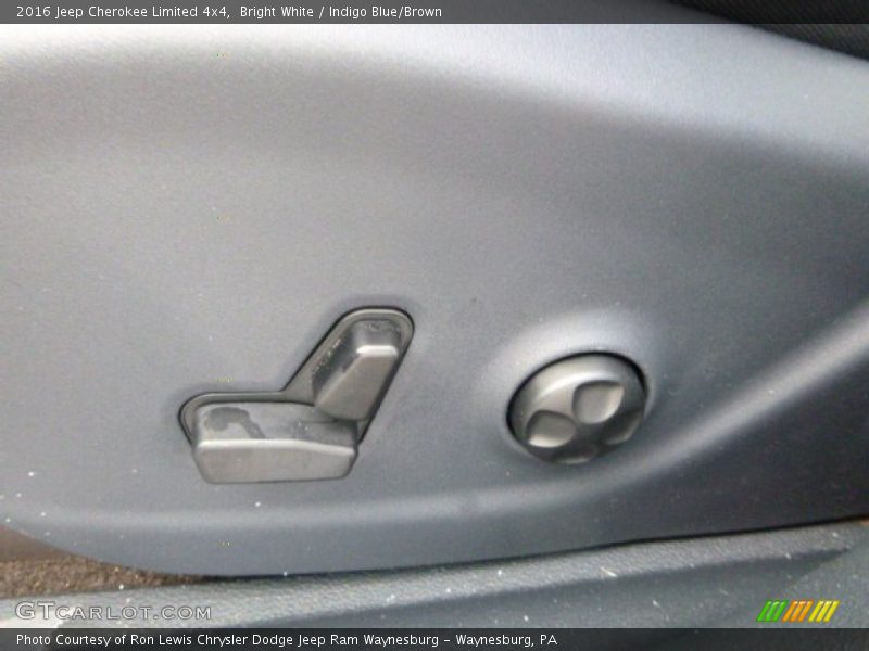 Bright White / Indigo Blue/Brown 2016 Jeep Cherokee Limited 4x4