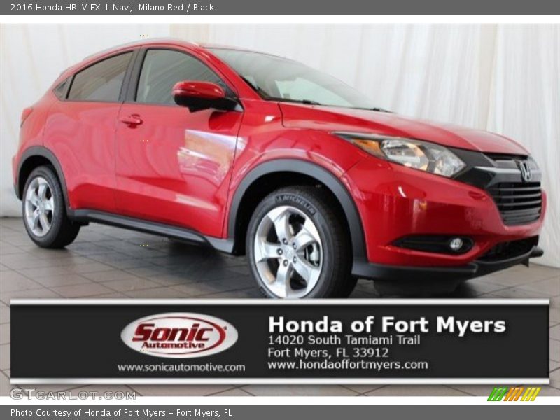 Milano Red / Black 2016 Honda HR-V EX-L Navi