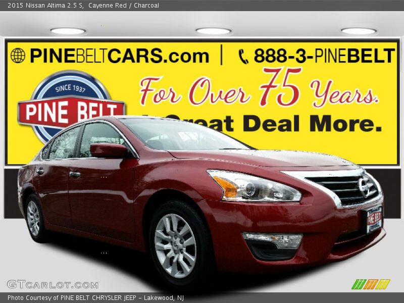 Cayenne Red / Charcoal 2015 Nissan Altima 2.5 S