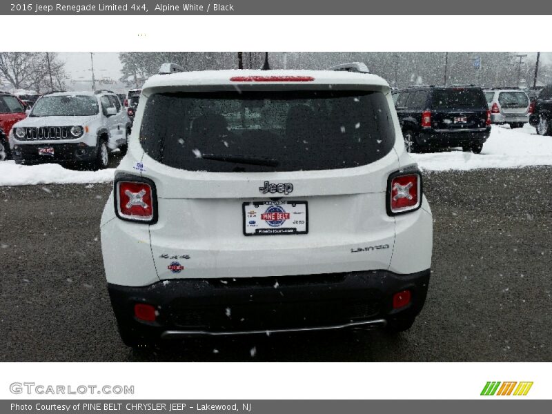 Alpine White / Black 2016 Jeep Renegade Limited 4x4