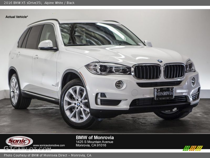 Alpine White / Black 2016 BMW X5 sDrive35i