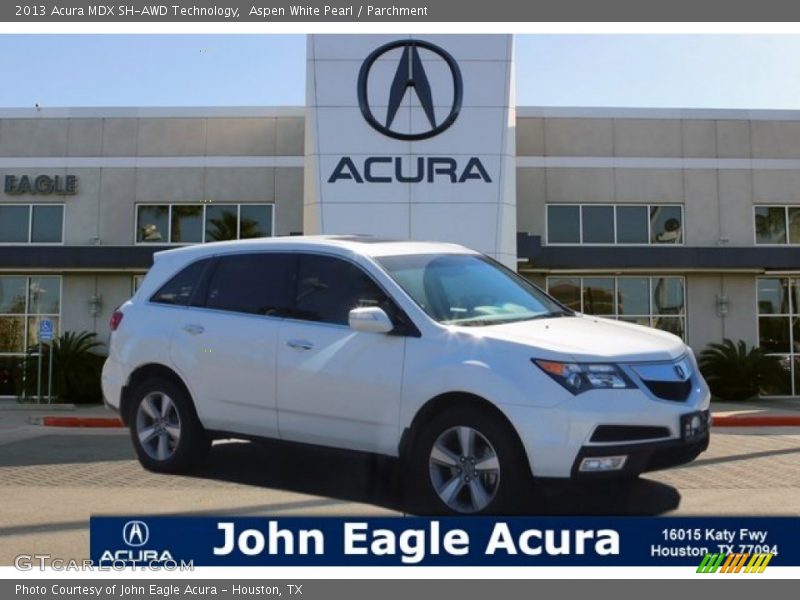 Aspen White Pearl / Parchment 2013 Acura MDX SH-AWD Technology