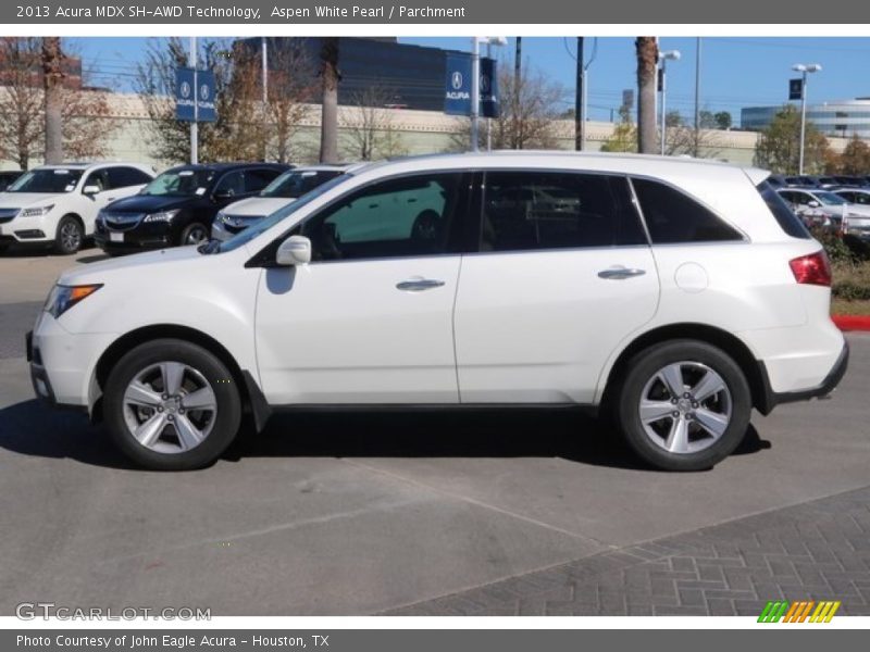 Aspen White Pearl / Parchment 2013 Acura MDX SH-AWD Technology