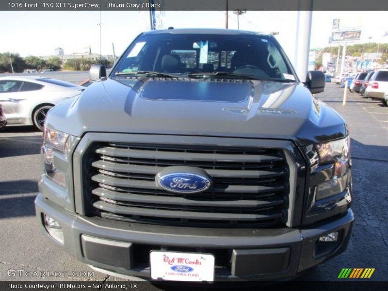 Lithium Gray / Black 2016 Ford F150 XLT SuperCrew