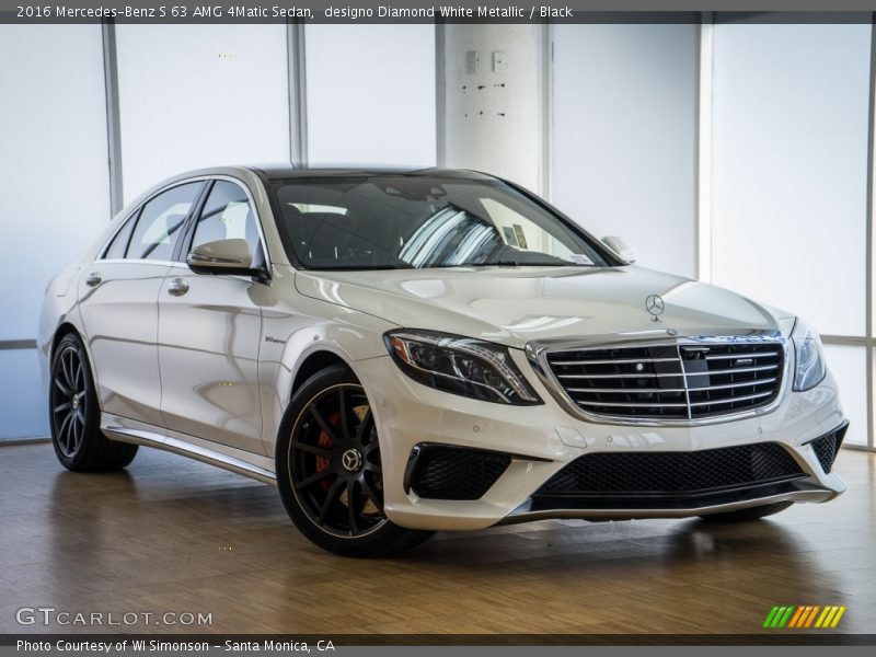 designo Diamond White Metallic / Black 2016 Mercedes-Benz S 63 AMG 4Matic Sedan