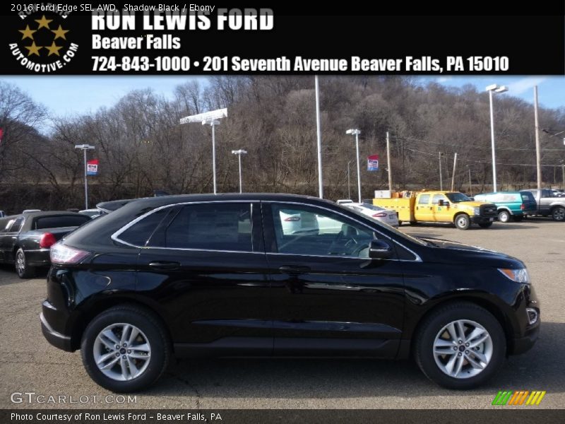 Shadow Black / Ebony 2016 Ford Edge SEL AWD