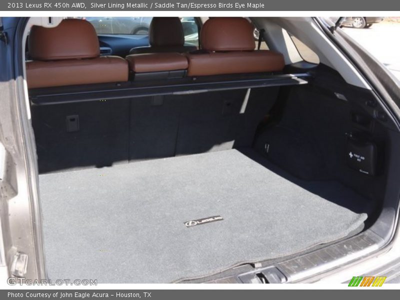 Silver Lining Metallic / Saddle Tan/Espresso Birds Eye Maple 2013 Lexus RX 450h AWD