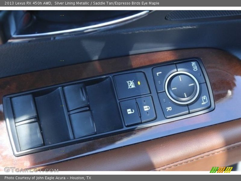Silver Lining Metallic / Saddle Tan/Espresso Birds Eye Maple 2013 Lexus RX 450h AWD