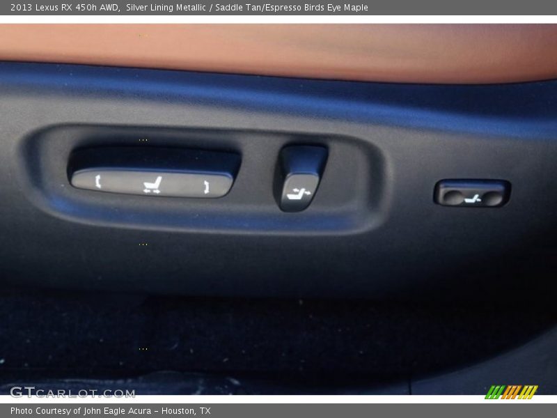 Silver Lining Metallic / Saddle Tan/Espresso Birds Eye Maple 2013 Lexus RX 450h AWD