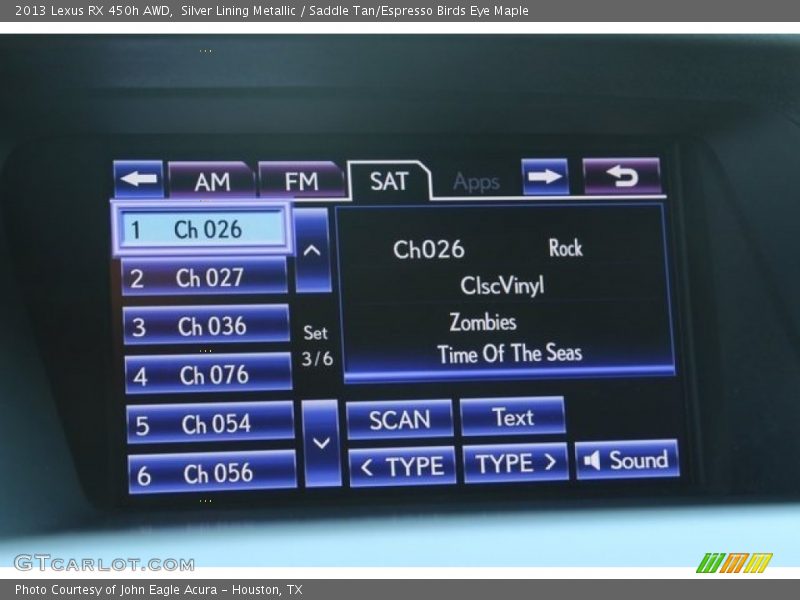 Silver Lining Metallic / Saddle Tan/Espresso Birds Eye Maple 2013 Lexus RX 450h AWD