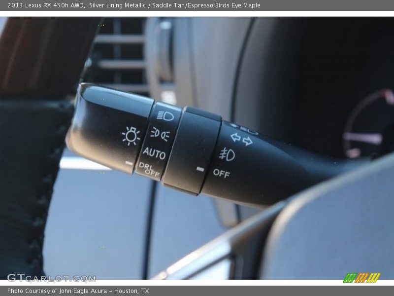 Silver Lining Metallic / Saddle Tan/Espresso Birds Eye Maple 2013 Lexus RX 450h AWD