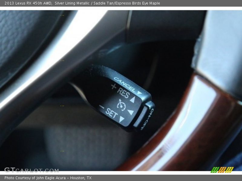 Silver Lining Metallic / Saddle Tan/Espresso Birds Eye Maple 2013 Lexus RX 450h AWD