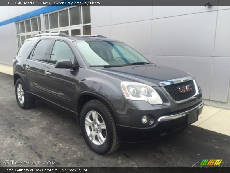 Cyber Gray Metallic / Ebony 2012 GMC Acadia SLE AWD