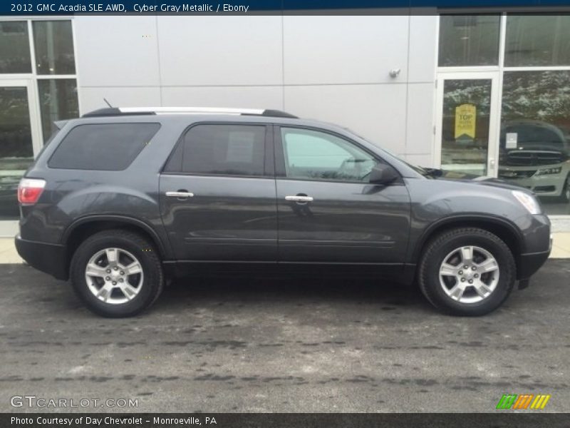 Cyber Gray Metallic / Ebony 2012 GMC Acadia SLE AWD