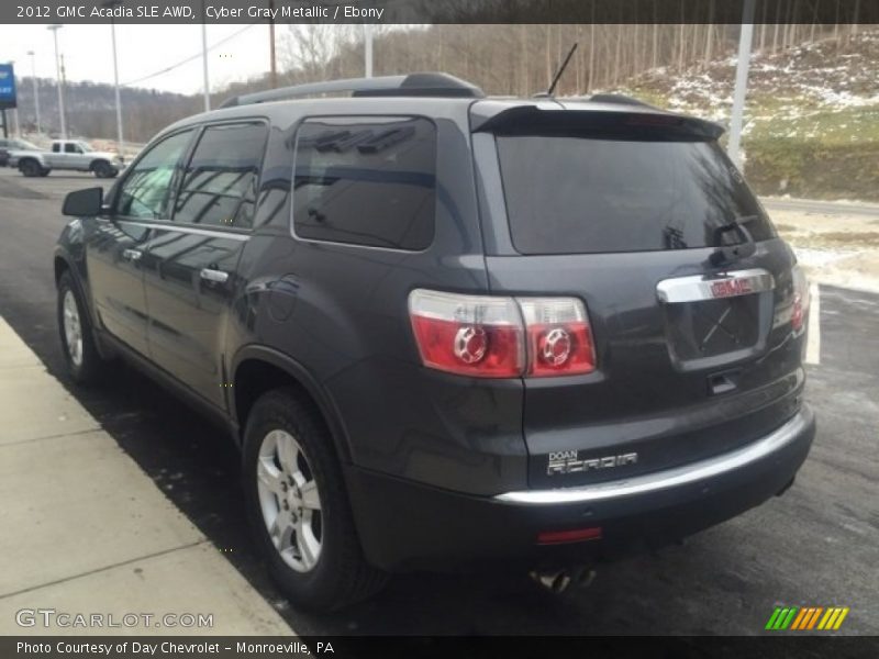 Cyber Gray Metallic / Ebony 2012 GMC Acadia SLE AWD