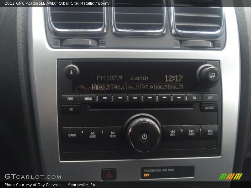 Cyber Gray Metallic / Ebony 2012 GMC Acadia SLE AWD