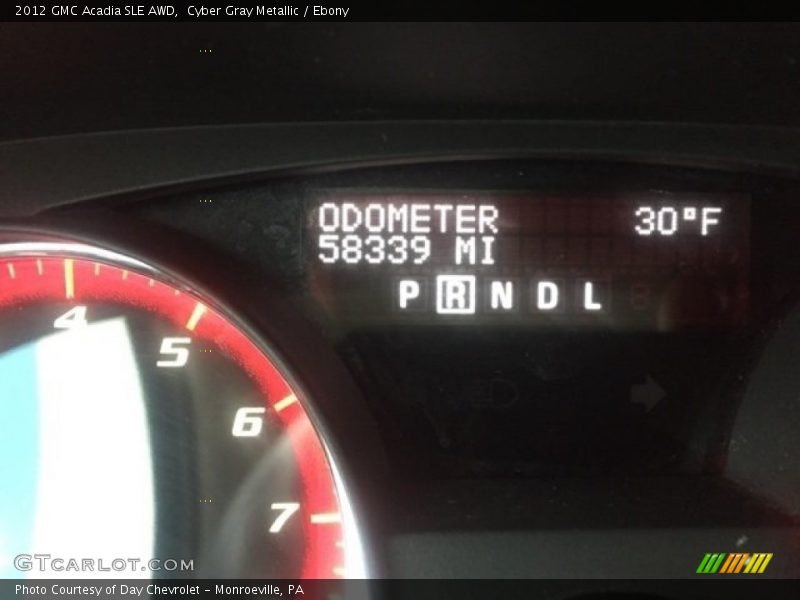 Cyber Gray Metallic / Ebony 2012 GMC Acadia SLE AWD