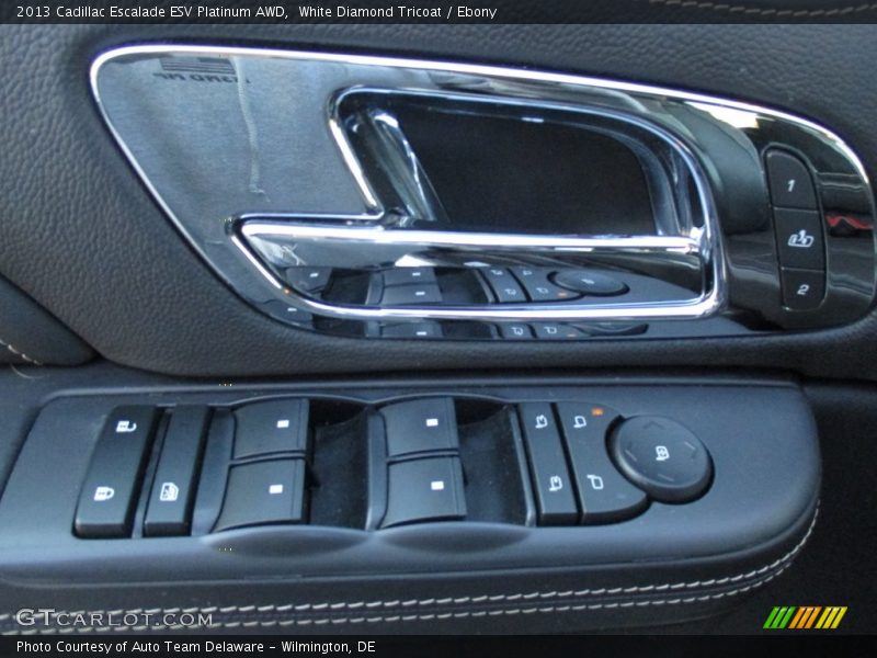 White Diamond Tricoat / Ebony 2013 Cadillac Escalade ESV Platinum AWD