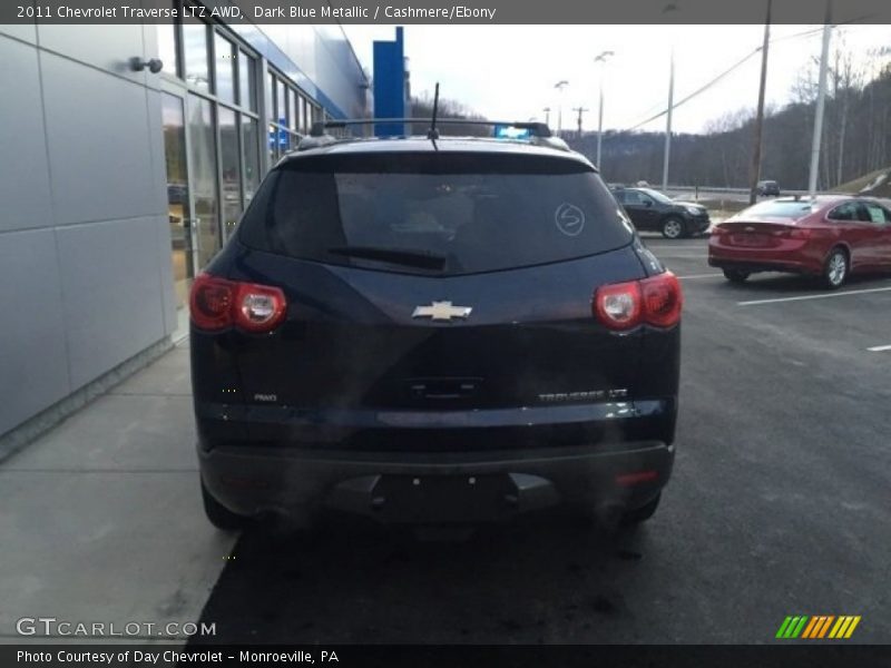Dark Blue Metallic / Cashmere/Ebony 2011 Chevrolet Traverse LTZ AWD